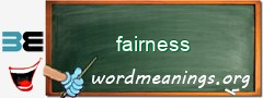 WordMeaning blackboard for fairness